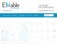 Tablet Screenshot of enablelifesciences.com